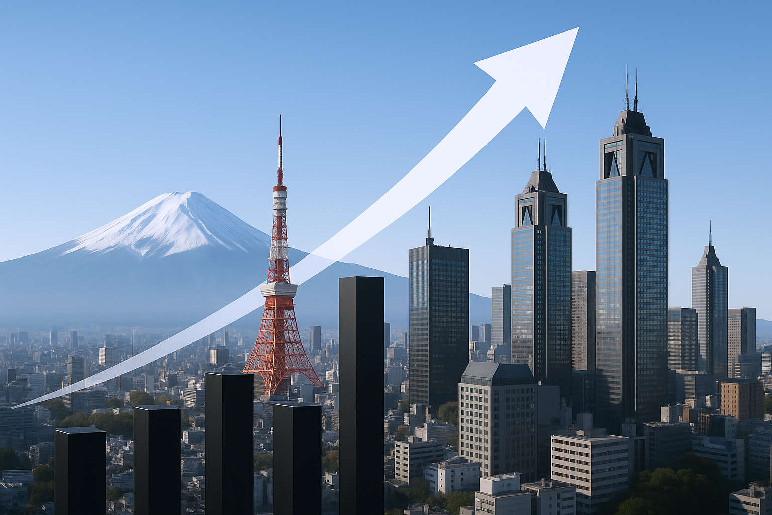 収益向上のグラフ